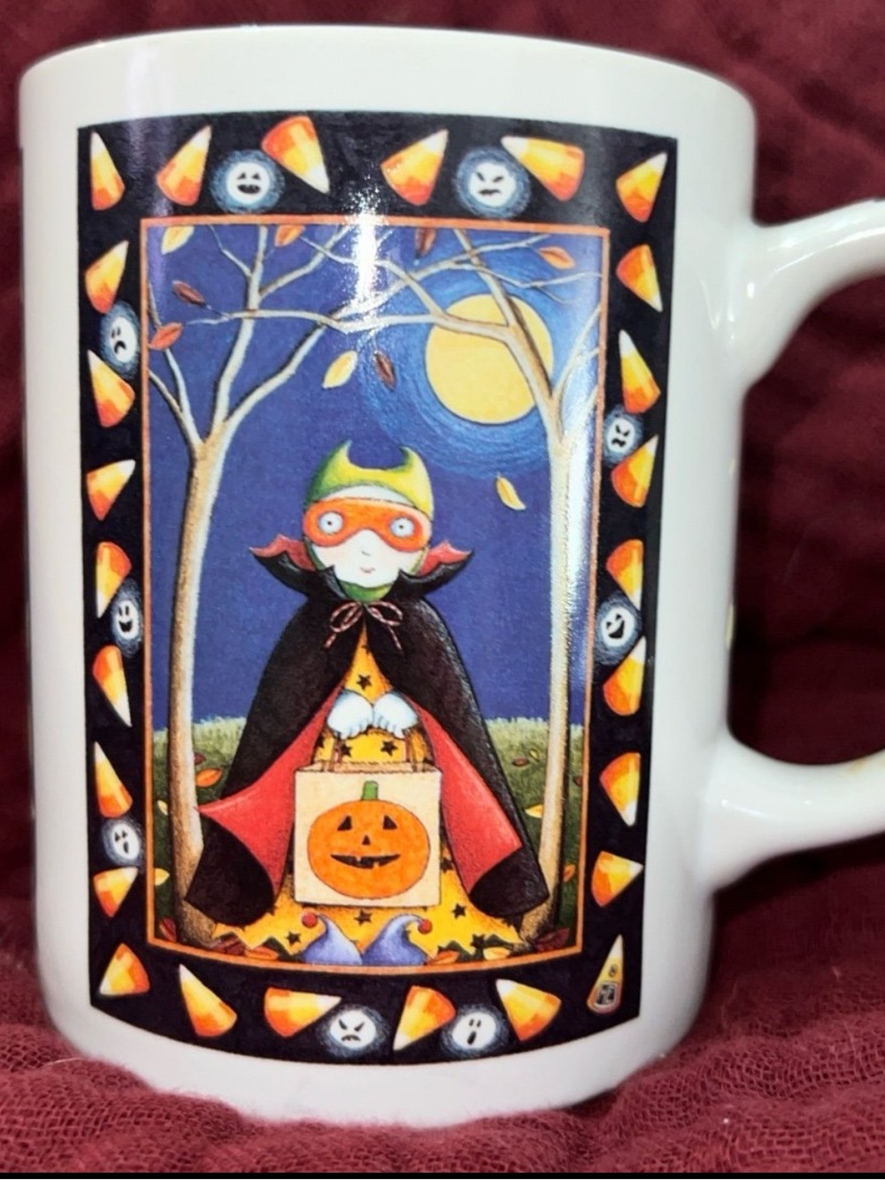 VINTAGE (1990’S) HALLOWEEN MUG//“TRICK OR TREAT” BY MARY ENGELBREIT